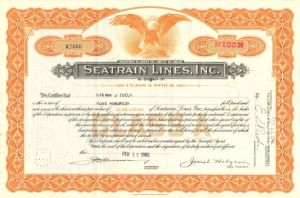 Seatrain Lines, Inc. - Stock Certificate