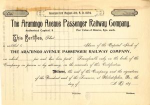 Aramingo Avenue Passenger Railway Co.
