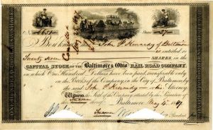 Baltimore and Ohio Railroad Co. - Stock Certificate