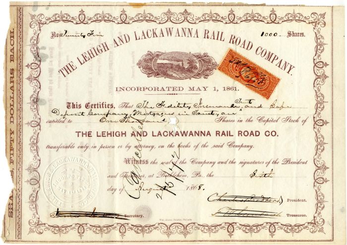Lehigh and Lackawanna Rail Road Co.