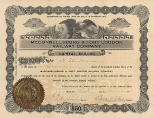 Peoria & Eastern Railway Company Stock Certificate Railroad Green 