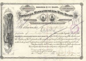 Peoria & Eastern Railway Company Stock Certificate Railroad Green 