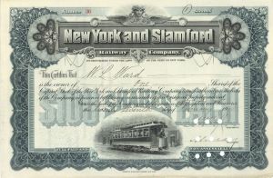 New York and Stamford Railway Co. - Stock Certificate