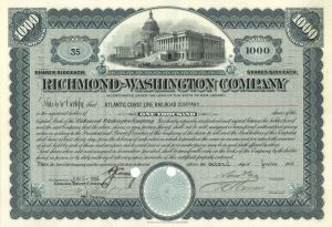 Richmond-Washington Co. -  Stock Certificate