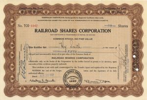 Railroad Shares Corp. - Stock Certificate