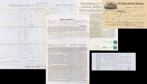  Group of Miscellaneous Railroad Documents dated 1790's-1918 - Railroad Documents