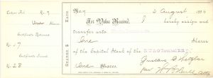 R W and O Terminal R R Co. - 1886-1889 dated Stock Transfer