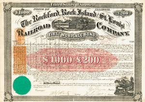 Rockford, Rock Island and St. Louis Railroad - Bond