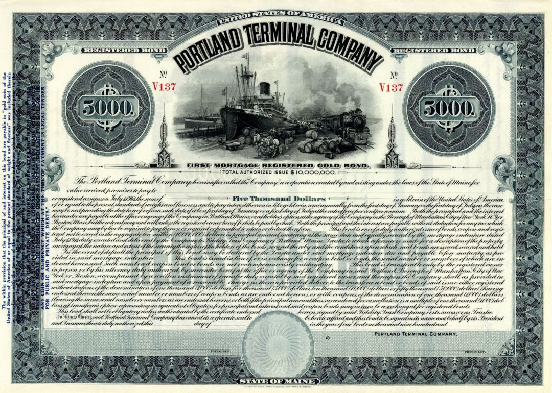 Portland Terminal Co. - $5,000 Bond