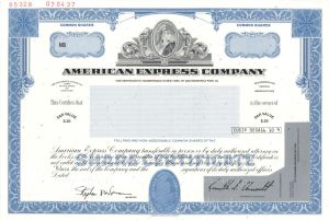 American Express Co. - Specimen Stock Certificate