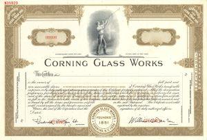 Corning Glass Works - Specimen Stock Certificate