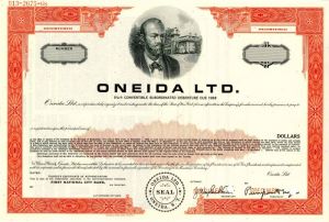 Oneida Ltd. - Bond