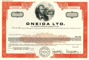 Oneida Ltd. - Bond