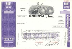 Uniroyal, Inc. - Specimen Stock Certificate