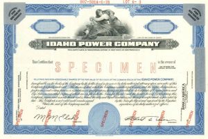 Idaho Power Co. - Stock Certificate