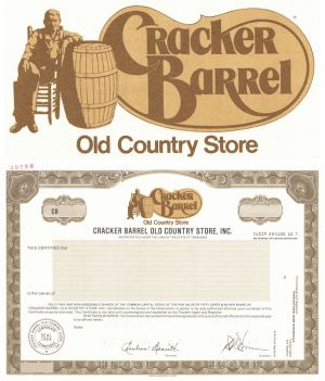 Cracker Barrel Old Country Store, Inc. - Specimen Stock Certificate