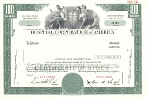 Hospital Corporation of America - Specimen Stock Certificate