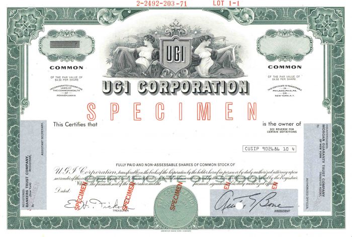 UGI Corporation - Specimen Stock Certificate