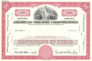 American Viscose Corporation - Specimen Stock Certificate