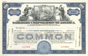 Dahlberg Corporation of America - Stock Certificate