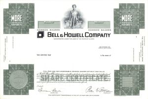 Bell and Howell Co. - Specimen Stock Certificate