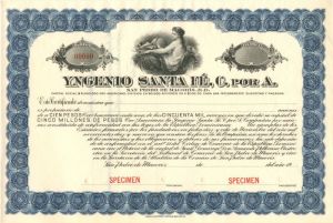 Yngenio Santa Fe, C. Por A. - Stock Certificate