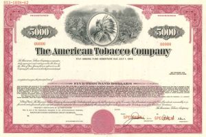 American Tobacco Co. - $1,000 or $5,000 - Bond