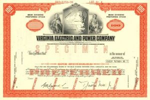 Virginia Electric and Power Co. - Stock Certificate