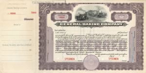General Baking Co. - General Host Corporation - Specimen Stock Certificate