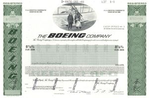 Boeing Co. - Specimen Bond - Spectacular Vignette - Very Rare Now