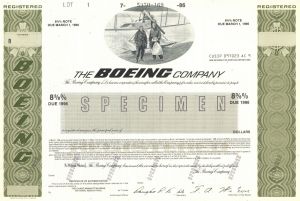 Boeing Co. - Specimen Bond - Spectacular Vignette