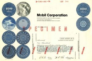 Mobil Corporation - Stock Certificate
