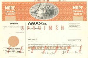 Amax Inc. - Stock Certificate