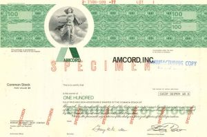 Amcord, Inc. - Stock Certificate