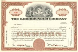 Carborundum Co. - Specimen Stock Certificate