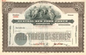 Central New York Power Corporation - Stock Certificate