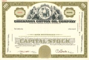 Chickasha Cotton Oil Co. - Stock Certificate