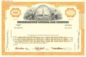 Consolidated Natural Gas Co. - Specimen Stock Certificate