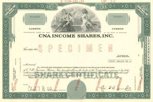 CNA Income Shares, Inc. - Stock Certificate