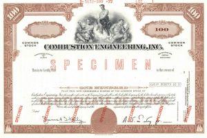 Combustion Engineering, Inc. - Specimen Stock Certificate