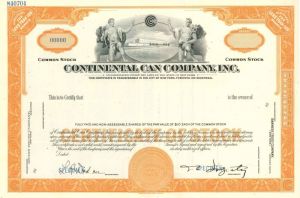 Continental Can Co., Inc. - Stock Certificate