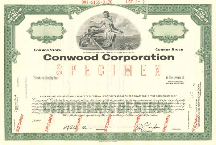 Conwood Corporation - Stock Certificate