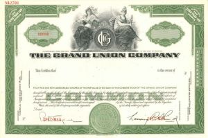 Grand Union Co. - Stock Certificate