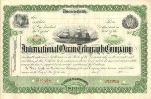 International Ocean Telegraph Co. - Stock Certificate