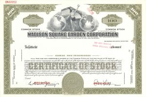 Madison Square Garden Corp. - Specimen Stock Certificate
