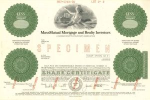 MassMutual Mortgage and Realty Investors - Stock Certificate