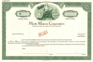 Merit Alliance Corporation - Stock Certificate