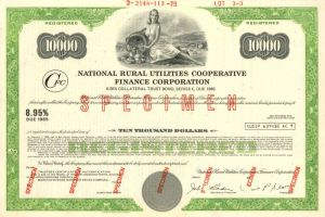 National Rural Utilities Cooperative Finance Corporation - $10,000 Bond