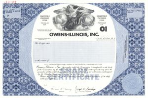 Owens-Illinois, Inc. - 1998 Specimen Stock Certificate