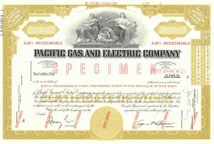 Pacific Gas and Electric Company - Specimen Stock Certificate